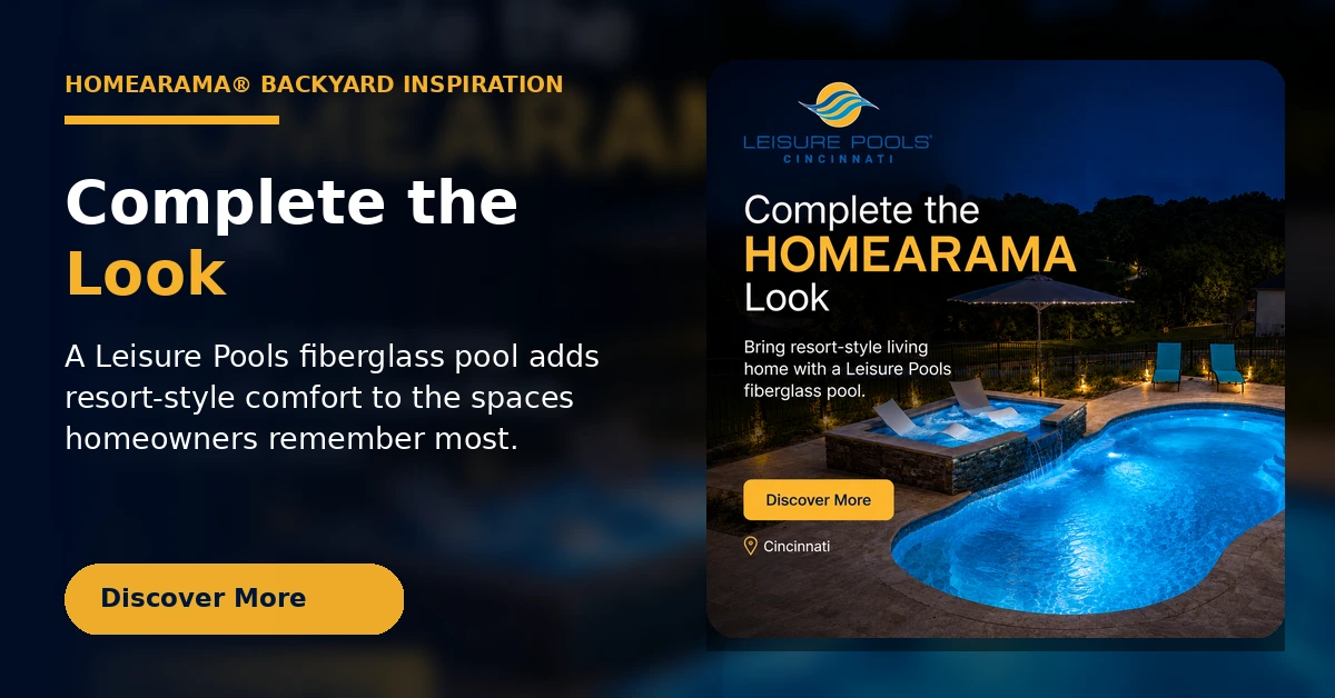 Complete the HOMEARAMA 2026 look with a fiberglass pool